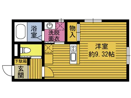 スカイメゾン旦野原(ワンルーム/2階)の間取り写真