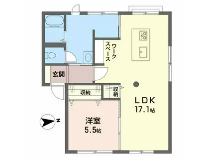 フレグランス高橋A(1LDK/1階)の間取り写真
