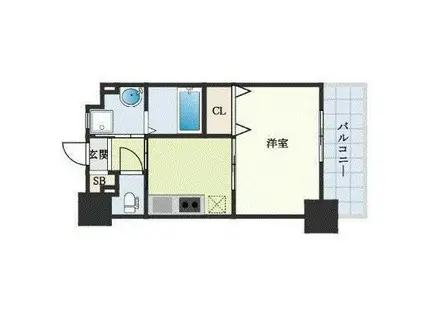フェルト127(1K/6階)の間取り写真