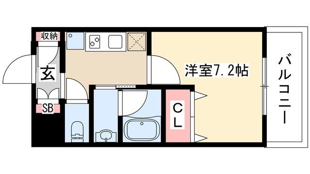 ブルームライフ新栄(1K/9階)の間取り写真