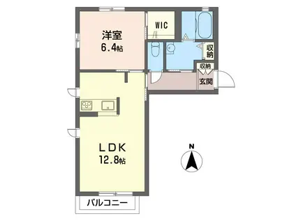 クラベール(1LDK/1階)の間取り写真