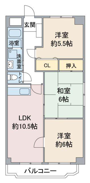 グランシャリオ(3LDK/2階)の間取り写真