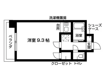 ホルトハイム神松寺(1K/1階)の間取り写真