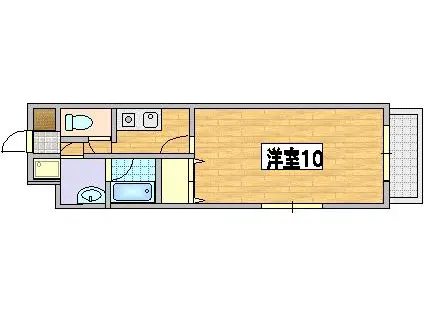 IVY SQUARE 寺町(1K/6階)の間取り写真