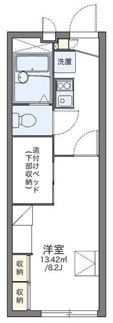 レオパレスドリーム(1K/1階)の間取り写真