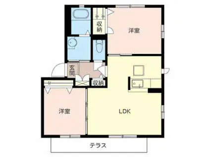 シャーメゾン野田(2LDK/1階)の間取り写真