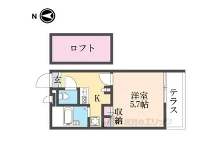 レオパレスエルザ1(1K/1階)の間取り写真