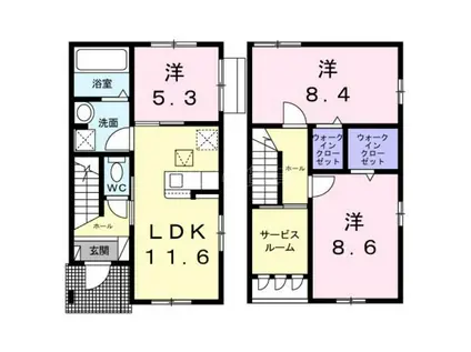 グランツ GLANZ(3LDK/1階)の間取り写真