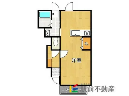 昴 壱番館(ワンルーム/1階)の間取り写真