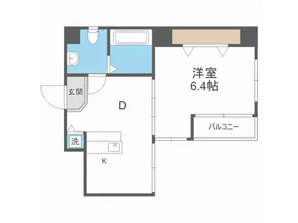 ワイズコート難波ウエスト(1DK/9階)の間取り写真