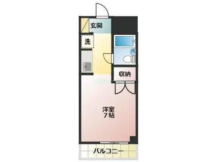 パシフィックコーポ2(ワンルーム/3階)の間取り写真