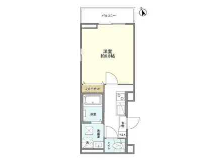 リモーネ(1K/2階)の間取り写真