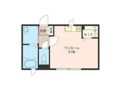フレスコ(ワンルーム/1階)の間取り写真