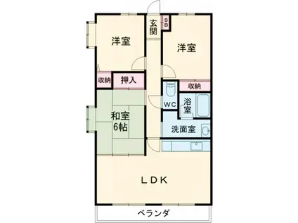 セジュール松が根(3LDK/3階)の間取り写真