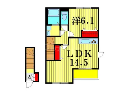サンコート百合台(1LDK/2階)の間取り写真