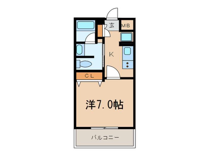 フレールコート東別院(1K/6階)の間取り写真