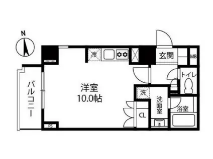 六本木セブン(ワンルーム/2階)の間取り写真