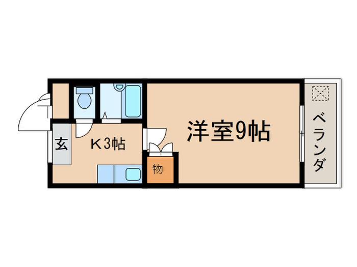 メゾンセザンヌ(1K/1階)の間取り写真