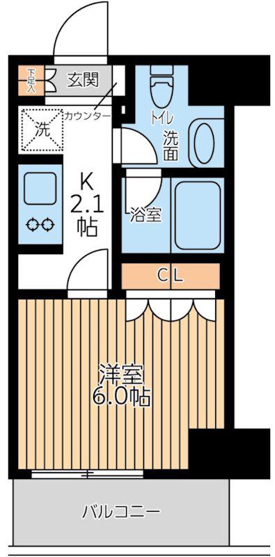 CITY LUX TOBE(1K/3階)の間取り写真