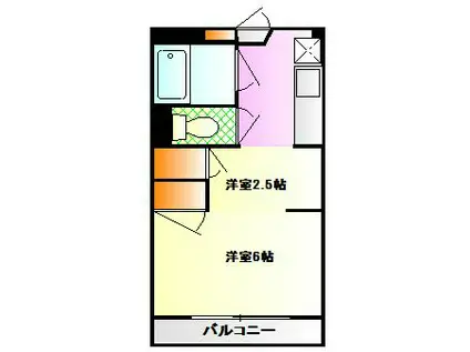 マ・シャンブル(1K/3階)の間取り写真