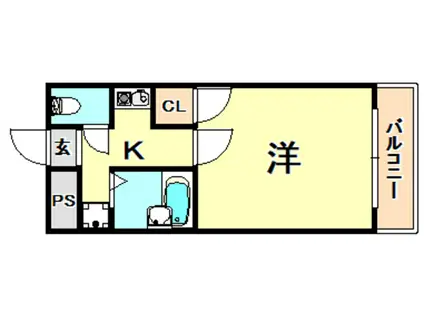 プチハウス天神町(1K/3階)の間取り写真