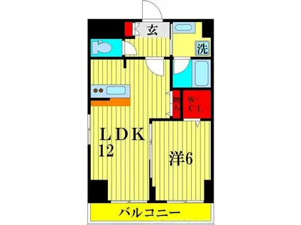 メゾン・ド・ノーム(1LDK/5階)の間取り写真