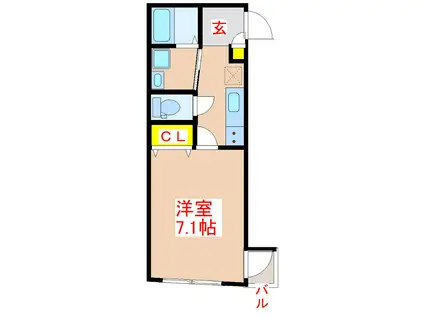 ファインコート上荒田(ワンルーム/1階)の間取り写真
