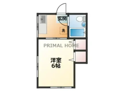 金沢荘(1K/2階)の間取り写真