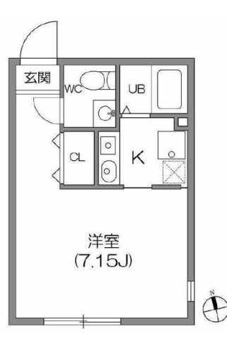 ZESTY神楽坂I(ワンルーム/3階)の間取り写真