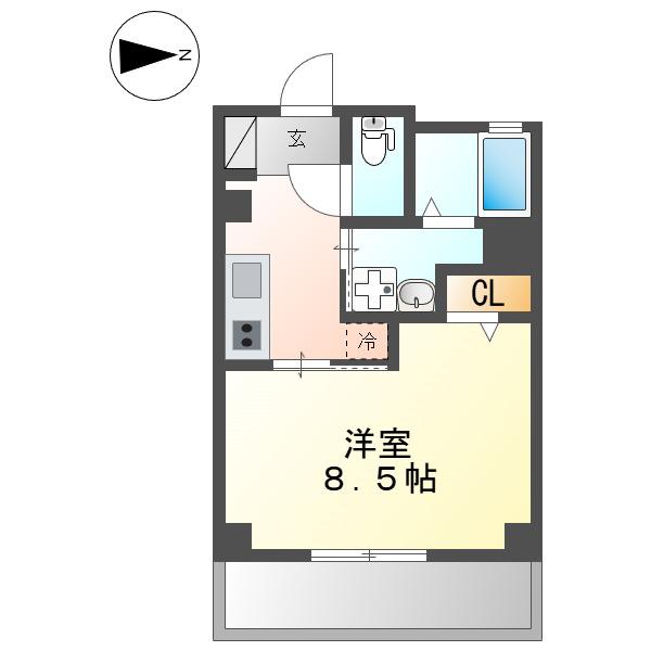 K.BUILD(1K/2階)の間取り写真