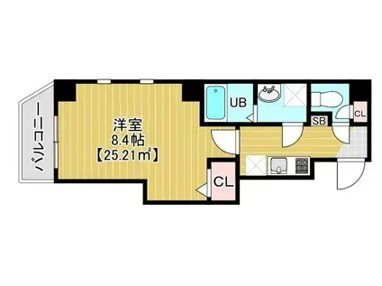 Mヒルズ(1K/7階)の間取り写真