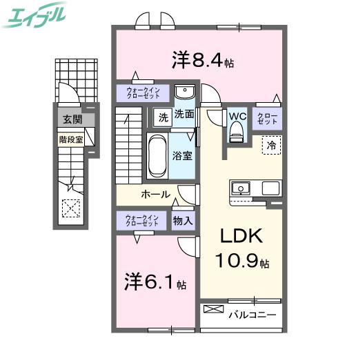 光テラス II(2LDK/2階)の間取り写真