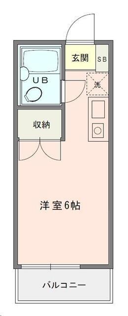 未来館西浦和(ワンルーム/2階)の間取り写真