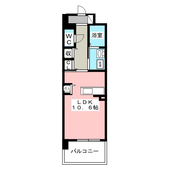 深志M.Oマンション(ワンルーム/4階)の間取り写真