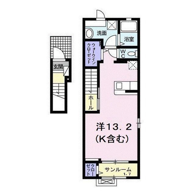 ベルシティ(ワンルーム/2階)の間取り写真