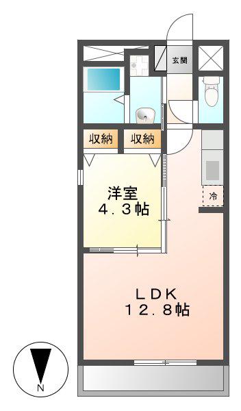 セントラルケーズ(1LDK/3階)の間取り写真