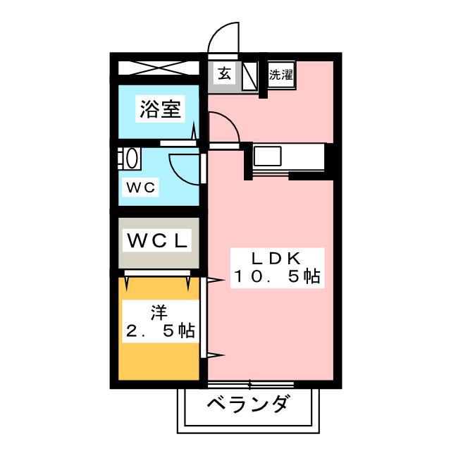 サンタプレイス(1LDK/3階)の間取り写真