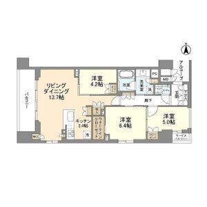 ブランズ京都河原町通(3LDK/10階)の間取り写真