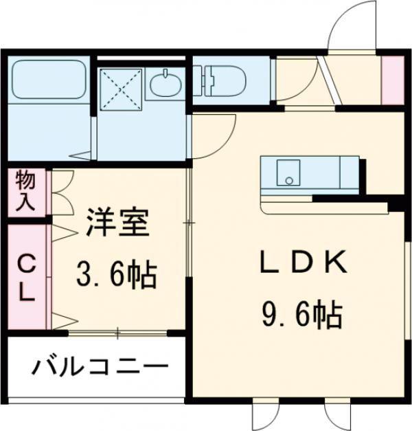 ALDEBARAN(1LDK/2階)の間取り写真