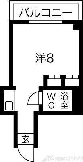 ユニオンハイツ(ワンルーム/2階)の間取り写真