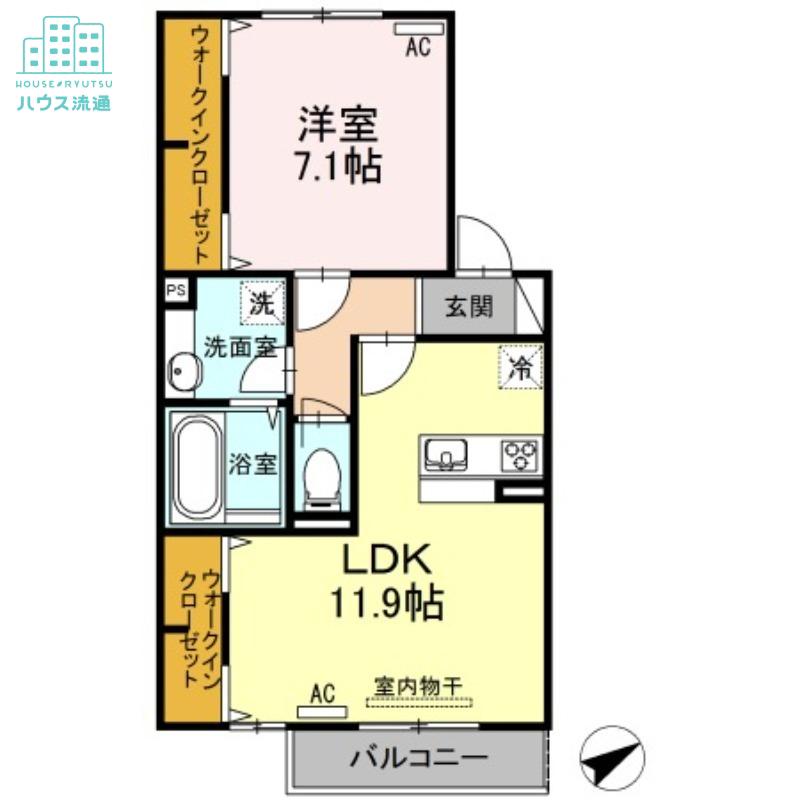 レオアンドレン(1LDK/2階)の間取り写真
