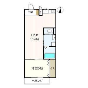 ソレーユ6(1LDK/1階)の間取り写真