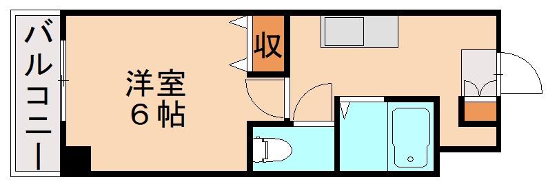 モアフィールド箱崎II(1K/11階)の間取り写真