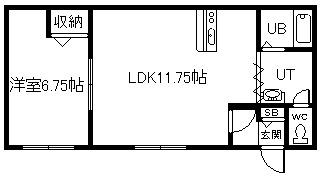 3-1ハイツ(1LDK/2階)の間取り写真