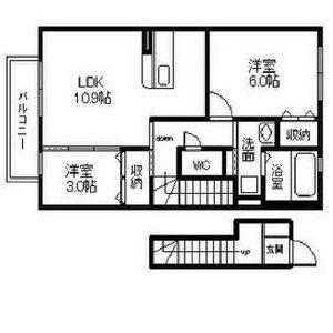 アリス II(2LDK/2階)の間取り写真