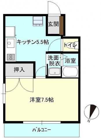 アヴァンセ光岡(1DK/3階)の間取り写真
