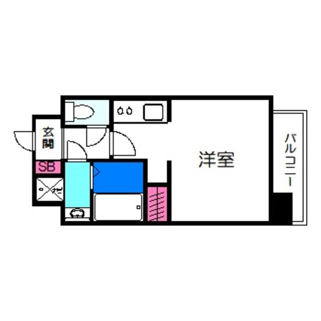 クレアートクラウン天王寺(ワンルーム/5階)の間取り写真