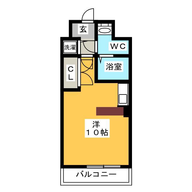 カーサ箱崎(ワンルーム/4階)の間取り写真