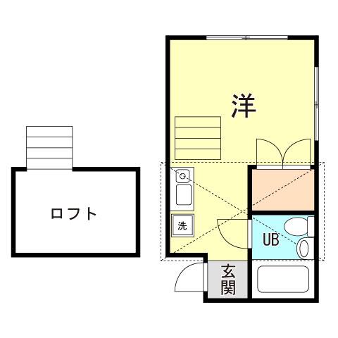 ドミトリー妙法寺2(ワンルーム/2階)の間取り写真