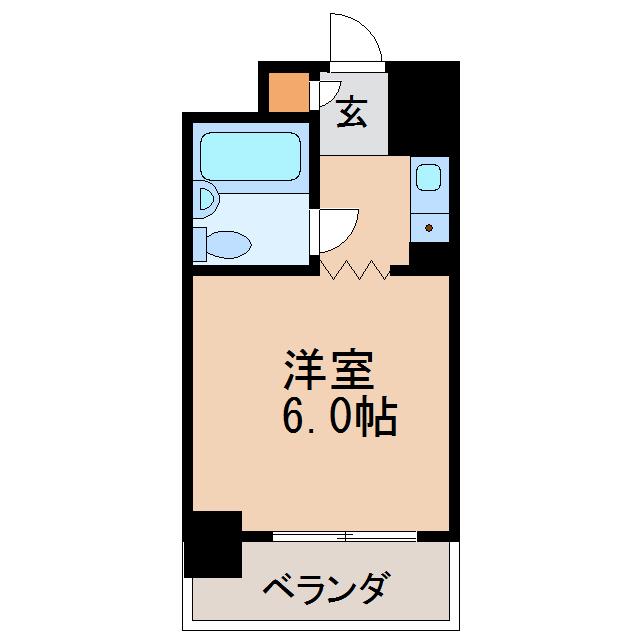 グランデール泉(ワンルーム/2階)の間取り写真